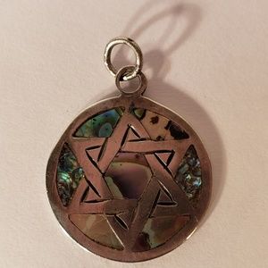Vintage 1960 Star Of David Sterling Silver Pendant